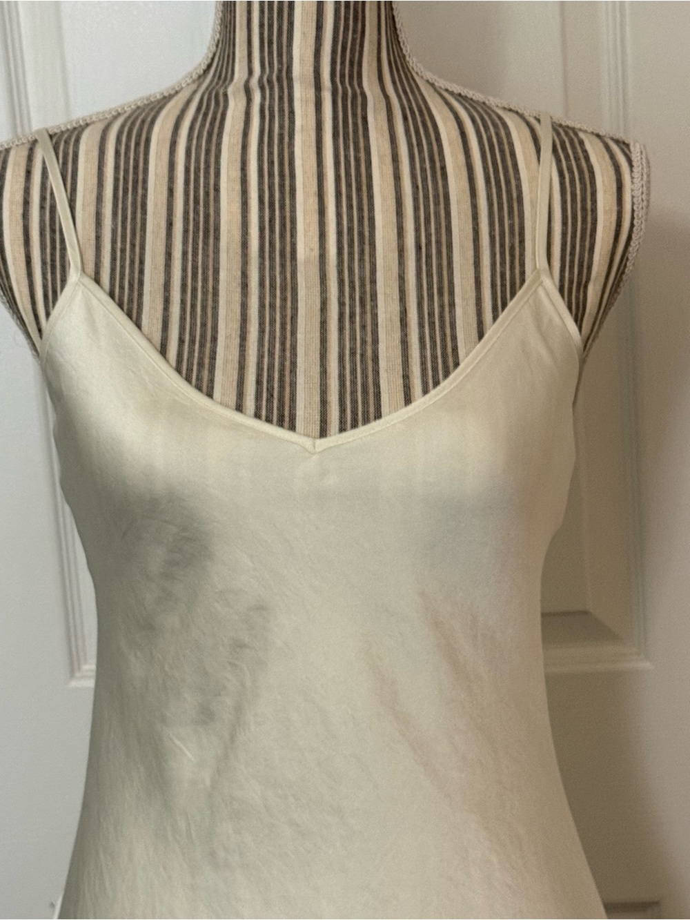 Aritzia Wilfred Ivory Satin Slip Midi Dress XXXL - Picture 9 of 13